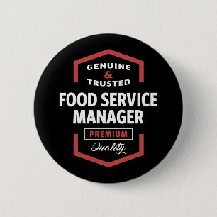 Food Service Manager Logo Cadeauideeën Ronde Button 5,7 Cm
