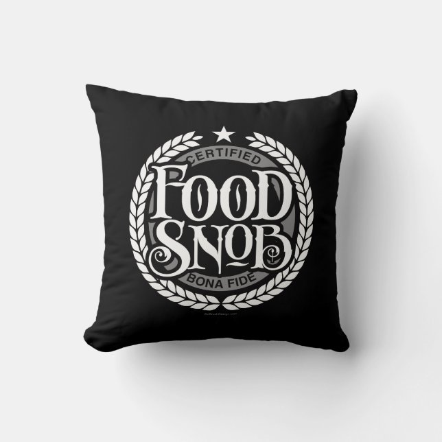 Food Snob - grappig eten liefhebber Kussen (Voorkant)