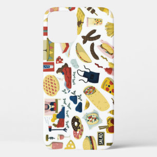 Food Truck Fest: Cartoon Patroon iPhone 12 Hoesje