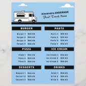 Food Truck Menu & prijslijst Flyer (Voorkant)