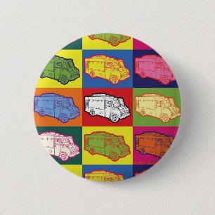 Food Truck Pop Art Ronde Button 5,7 Cm