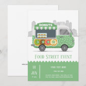 Food truck straatdonuts kaart (Voorkant / Achterkant)