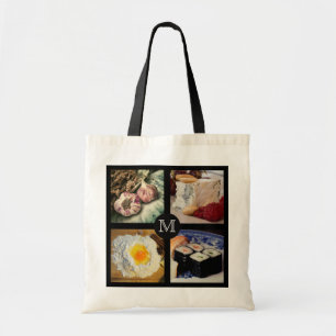 Foodie aangepaste monogram canvas tas 5