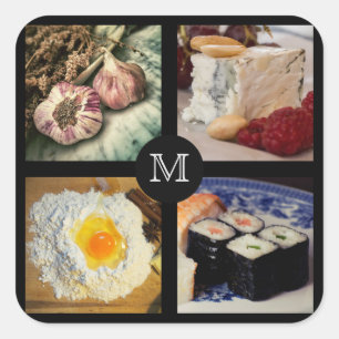 Foodie aangepaste monogram stickers 5