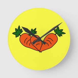 Foodie Carrot Clock Ronde Klok