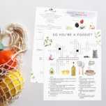 Foodie Chef Aquarelle Recette Mot de passe Puzzle<br><div class="desc">Les mots croisés sont parfaits pour le développement du cerveau. Elles sont idéales pour passer du temps à l'intérieur. Ceux-ci font de grands cadeaux. Commandez un groupe et envoyez-le par courrier à tous vos proches et amis. Ajoutez votre libellé personnalisé à cette conception à l'aide des cases "Modifier ce modèle...</div>
