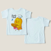 Foodie Chick Kids’ T‑Shirt (Age 3) (Design Recto & Verso)