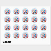 Foodie Doraemon Ronde Sticker (Vel)