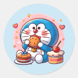Foodie Doraemon Ronde Sticker