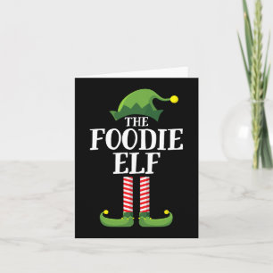 Foodie Elf Matching Familie Groep Kerstfeest 1 Kaart