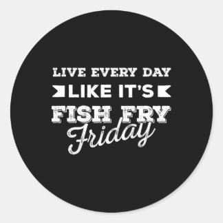Foodie Fish Fry  Ronde Sticker