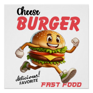 Foodie Gift   Funny Burger Shirt   Shirt van hambu Perfect Poster