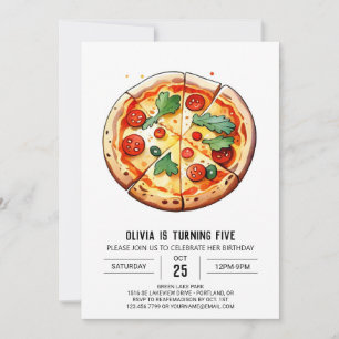 Foodie Printable Pizza Verjaardag Kaart