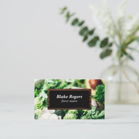 Foodie | Salade | Chef-kok Visitekaartje (Staand voorkant)