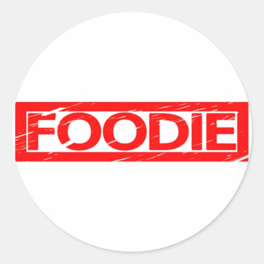 Foodie Stamp Ronde Sticker (Voorkant)