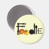 Foodie voor lichte achtergrond magneet (Voorkant / Achterkant)