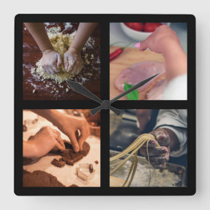 Foodie-wandklok Vierkante Klok