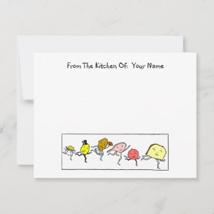 Foods Editable Kitchen Calling Card Notitiekaartje