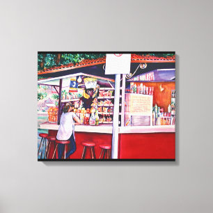 Foodstand, Mexico Canvas Afdruk