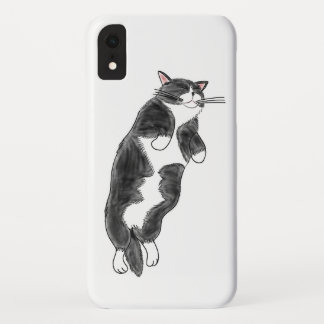 FooFooCat: Lazy Jumbo Tuxedo Cat iPhone XR Hoesje