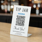 Fooienpot Venmo QR Code Reclamebord Met Voetstuk