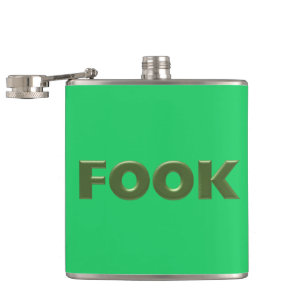 Fook groen omwikkelde kolf heupfles