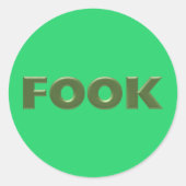 Fook groen rond kleine stickers (Voorkant)