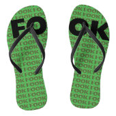 Fook groene teenslippers (Voetbed)