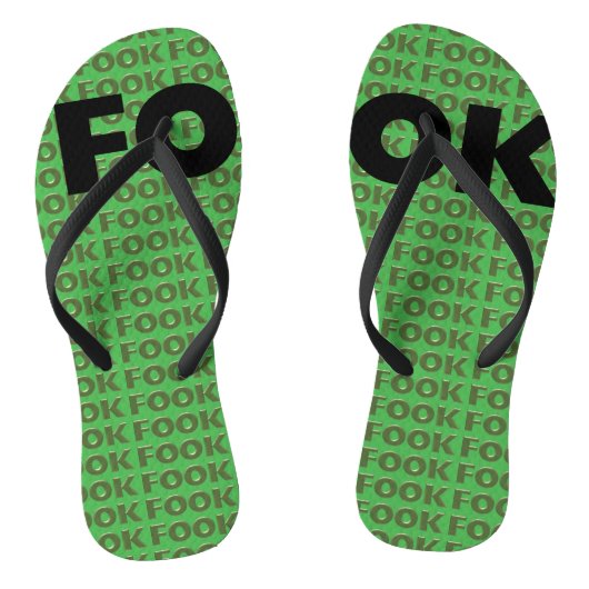 Fook groene teenslippers (Voetbed)