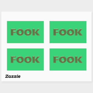 Fook grote groene rechthoekige stickers 4