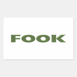Fook witte rechthoek grote stickers