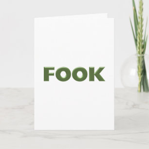 Fook witte wenskaart kaart