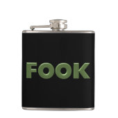 Fook zwart omwikkelde kolf heupfles (Voorkant)