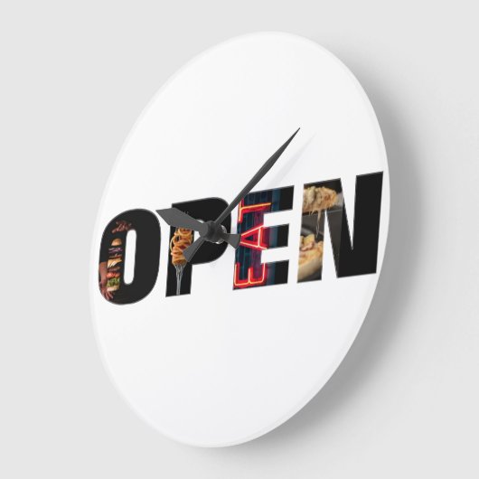 Fooks Open Sign Horloge murale (Angle)