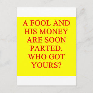 FOOL en zijn geld Briefkaart