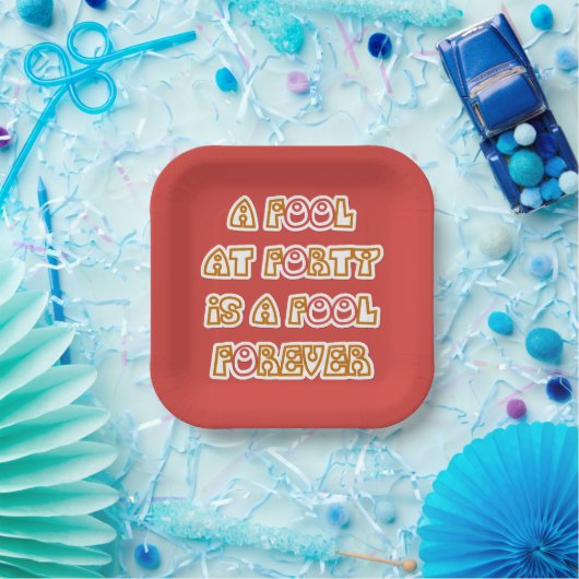 Fool Forever Papieren Bordje (Feest)