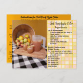Fool Proof Apple Cider Recept Kaart (Voorkant / Achterkant)