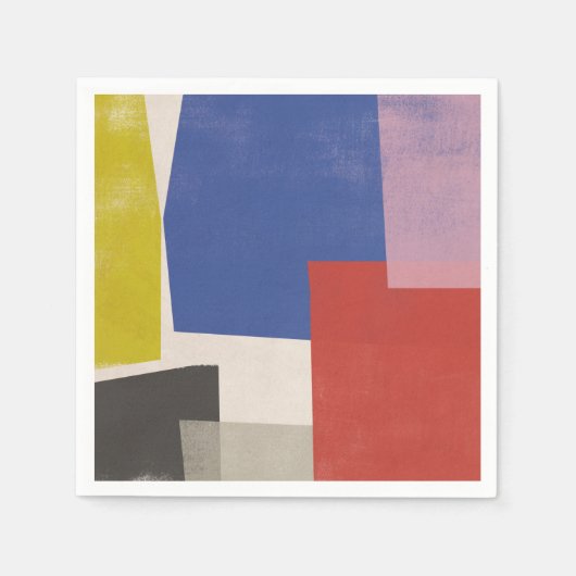 Foolscap - Moderne kleurenblokken Servet (Voorkant)