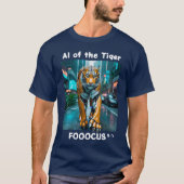 Fooocus - AI of the tiger. Robo. Concrete jungle T-shirt (Voorkant)