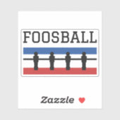 Foosball Black Custom-Cut Vinyl Sticker (Feuille)