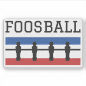 Foosball Black Custom-Cut Vinyl Sticker (Devant)