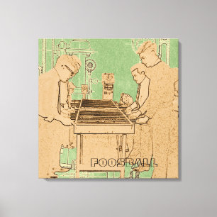  FOOSBALL FUZBOLL FOTO ART TABEL FOOTBALL CANVAS AFDRUK