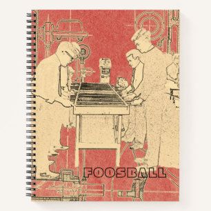 FOOSBALL FUZBOLL FOTO ART TABEL FOOTBALL NOTITIEBOEK