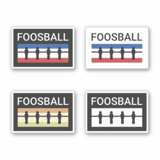 Foosball Retro Sticker (Voorkant)