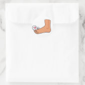 Foot-2 Broken Toe Ronde Sticker (Tas)