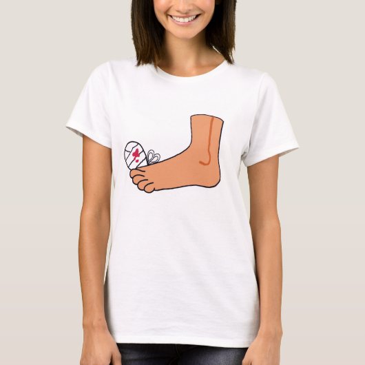 Foot-2 Broken Toe T-shirt (Voorkant)