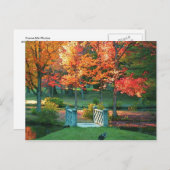 Foot Bridge in Herfst Briefkaart (Voorkant / Achterkant)
