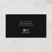 Foot Health Practitioner Modern Roos Gold & Black Visitekaartje (Achterkant)