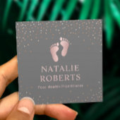 Foot Healthcare Practitioner Grey & Roos Gold Vierkante Visitekaartje