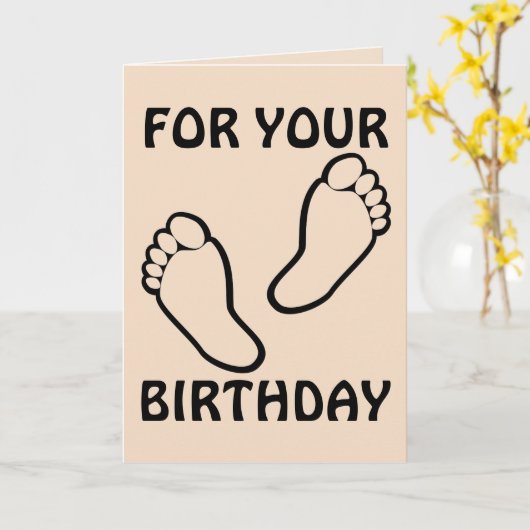 FOOT MASSAGE BIRTHDAY KAART (Gele Bloem)